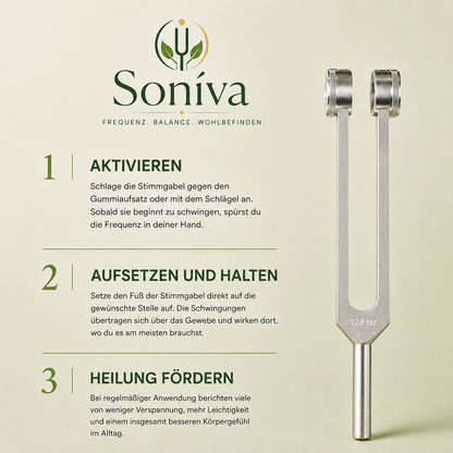 Soniva 128 Hz Stimmgabel -  Das Heilungs-Instrument