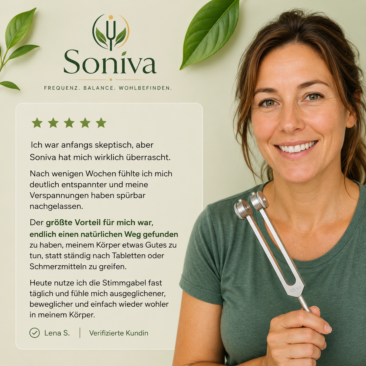 Soniva 128 Hz Stimmgabel -  Das Heilungs-Instrument